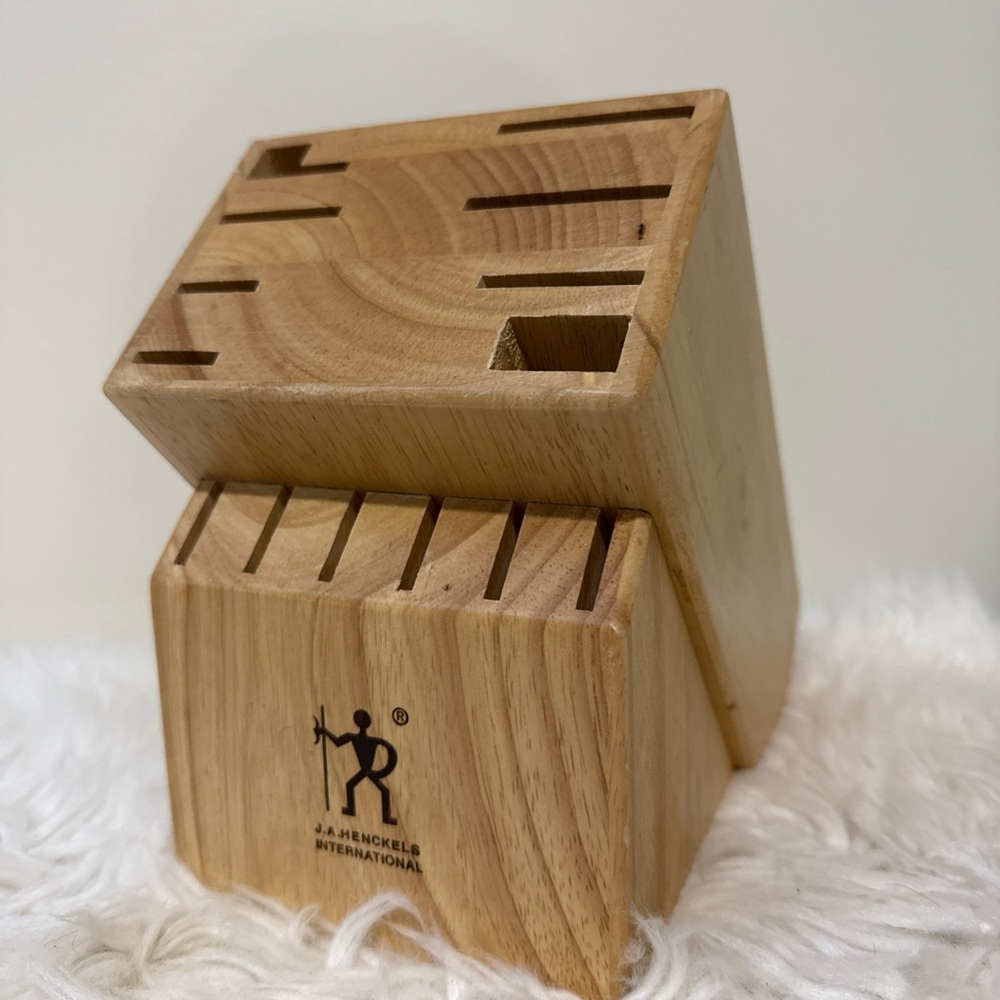 JA Henckels International 14 Slot Wood Knife Block Natural Wood 13550-200